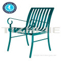 Single Seat Power Coating Green Galvanized Steel Park Chair For Outdoor